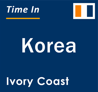 Current local time in Korea, Ivory Coast
