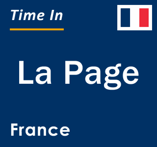 Current local time in La Page, France