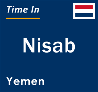 Current local time in Nisab, Yemen