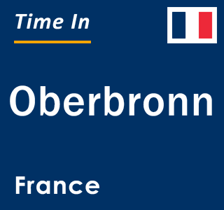 Current local time in Oberbronn, France