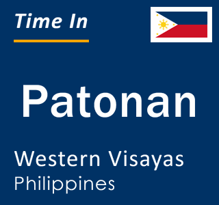 Current local time in Patonan, Western Visayas, Philippines