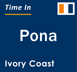 Current local time in Pona, Ivory Coast