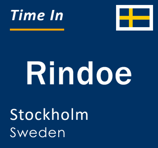 Current local time in Rindoe, Stockholm, Sweden