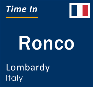 Current local time in Ronco, Lombardy, Italy