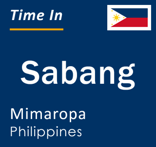 Current local time in Sabang, Mimaropa, Philippines