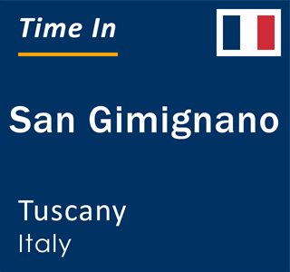 Current local time in San Gimignano, Tuscany, Italy