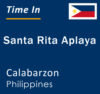 Current local time in Santa Rita Aplaya, Calabarzon, Philippines