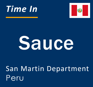 Current local time in Sauce, San Martin Department, Peru