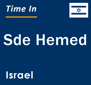 Current local time in Sde Hemed, Israel