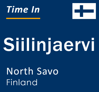Current local time in Siilinjaervi, North Savo, Finland
