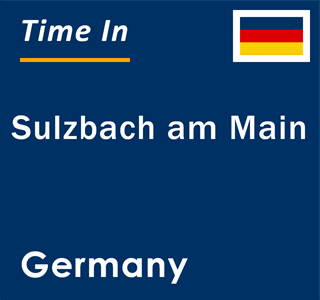 Current local time in Sulzbach am Main, Germany