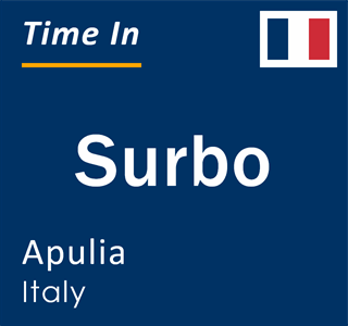 Current local time in Surbo, Apulia, Italy