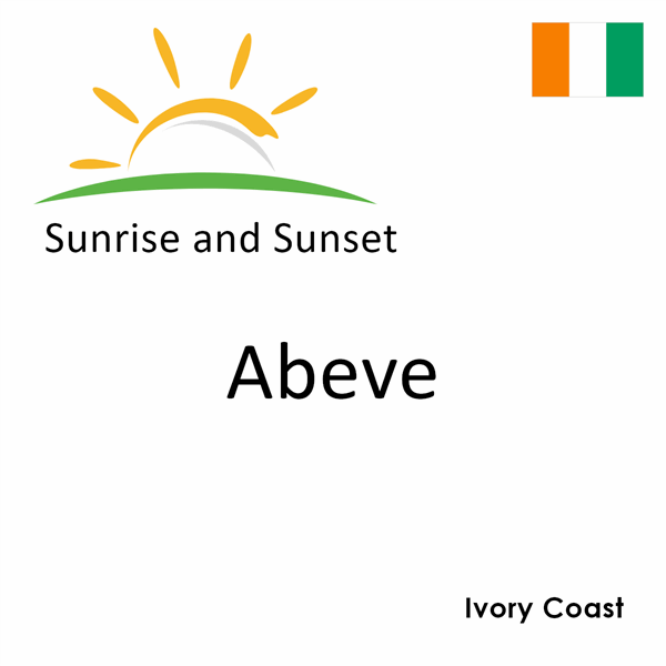 Sunrise and sunset times for Abeve, Ivory Coast