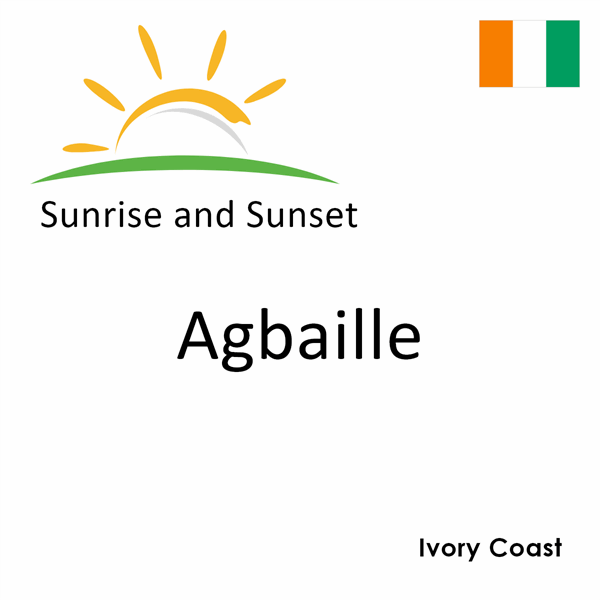 Sunrise and sunset times for Agbaille, Ivory Coast