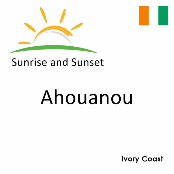 Sunrise and sunset times for Ahouanou, Ivory Coast