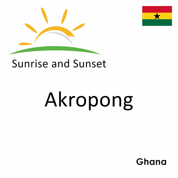 Sunrise and sunset times for Akropong, Ghana