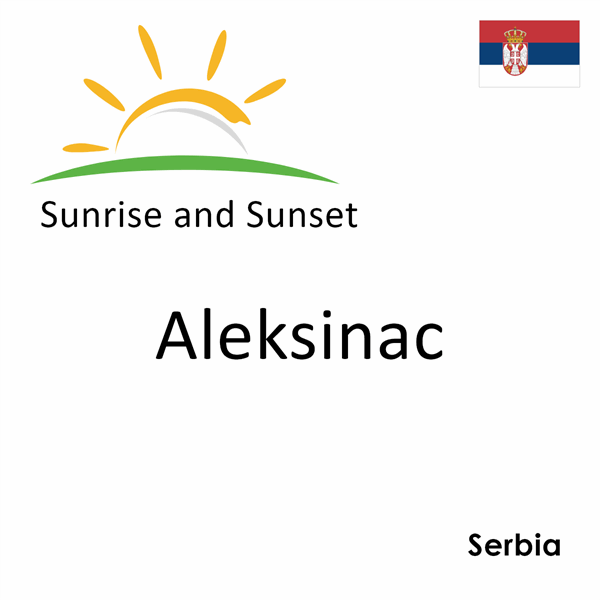 Sunrise and sunset times for Aleksinac, Serbia