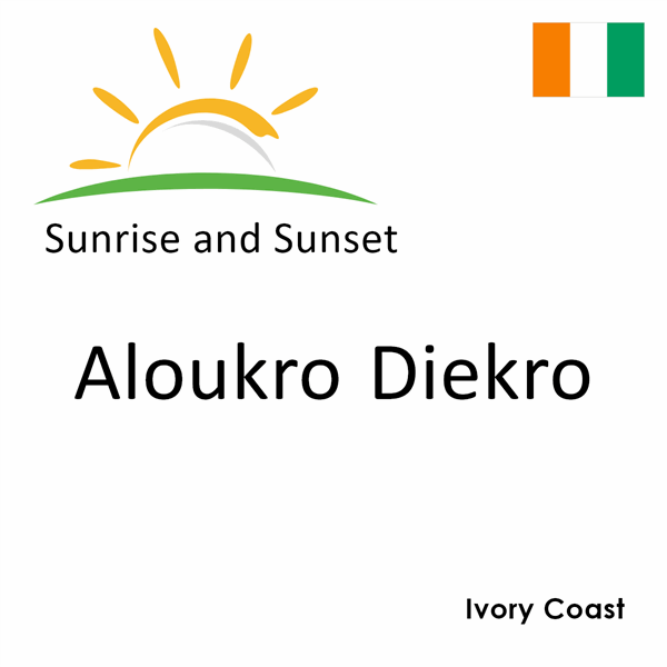 Sunrise and sunset times for Aloukro Diekro, Ivory Coast