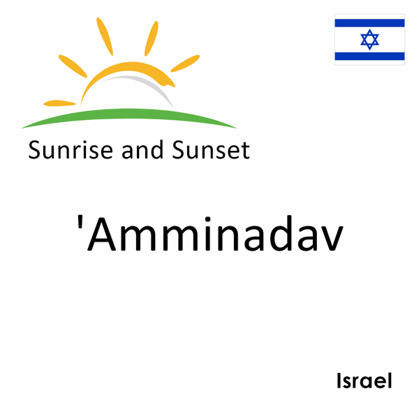 Sunrise and sunset times for 'Amminadav, Israel