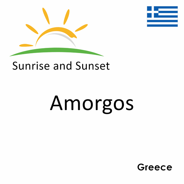 Sunrise and sunset times for Amorgos, Greece