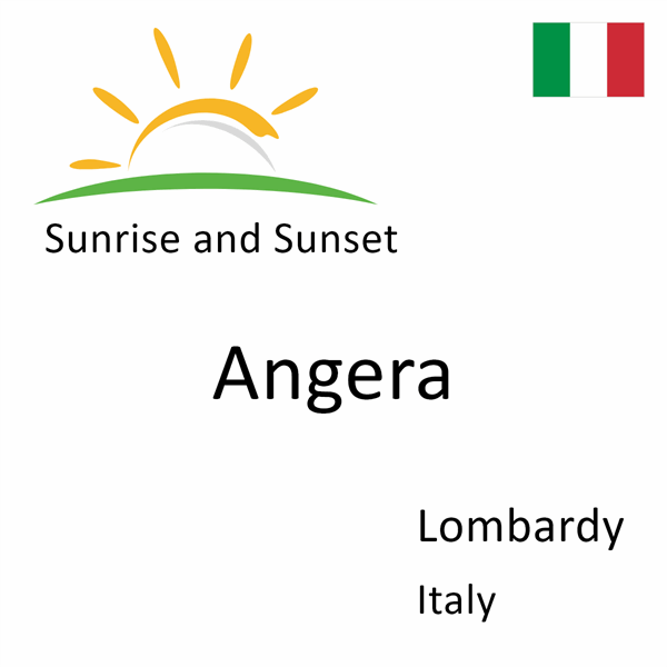 Sunrise and sunset times for Angera, Lombardy, Italy