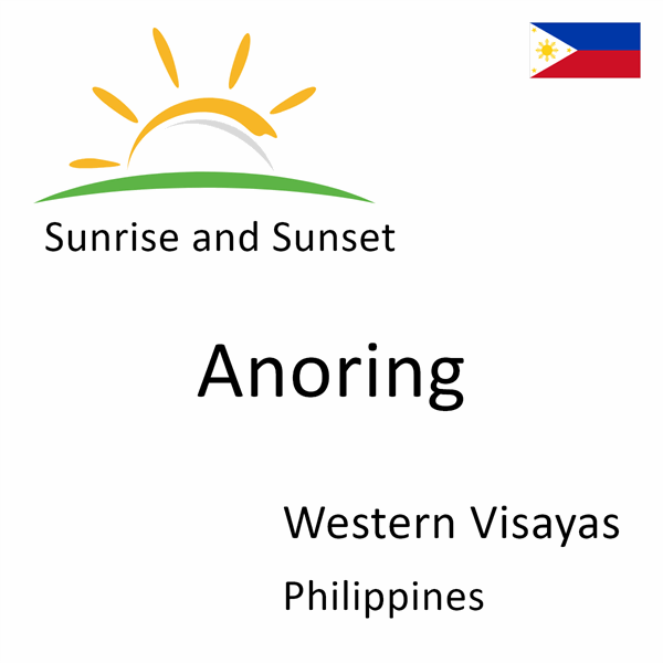 Sunrise and sunset times for Anoring, Western Visayas, Philippines