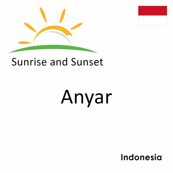 Sunrise and sunset times for Anyar, Indonesia