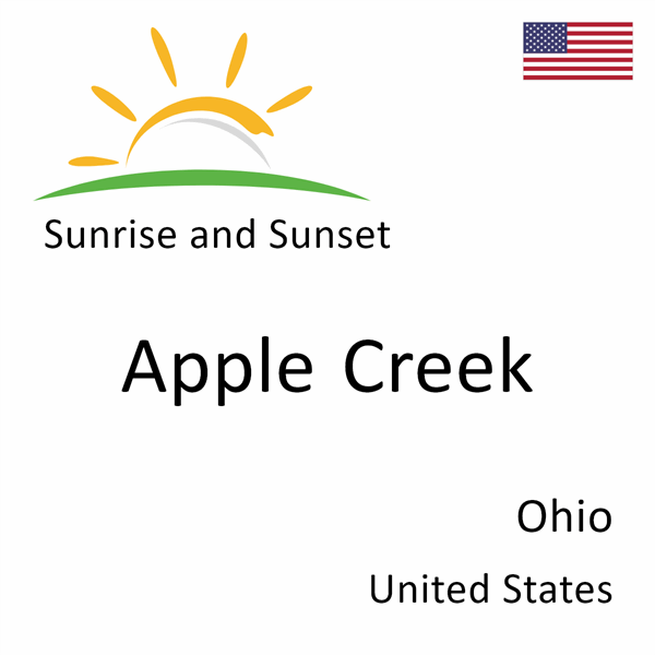 Sunrise and sunset times for Apple Creek, Ohio, United States