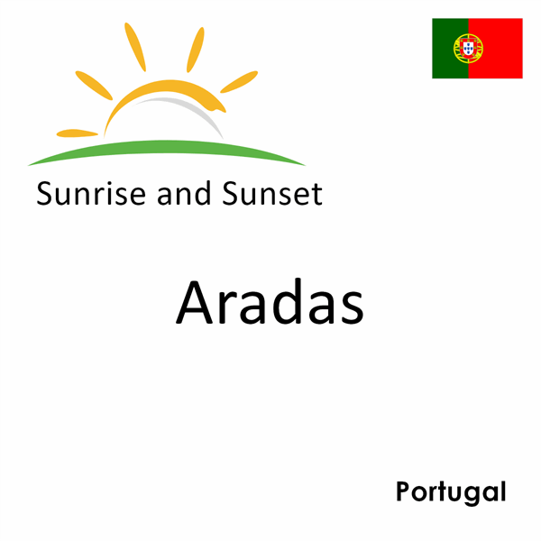 Sunrise and sunset times for Aradas, Portugal