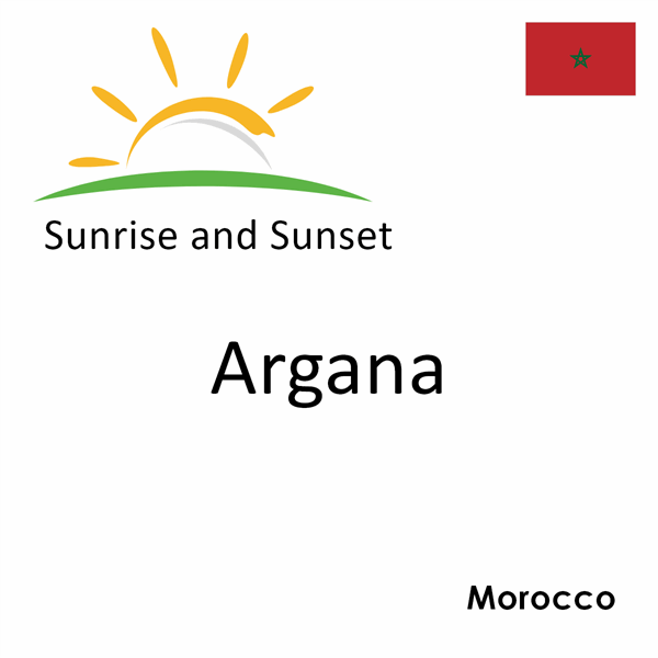 Sunrise and sunset times for Argana, Morocco