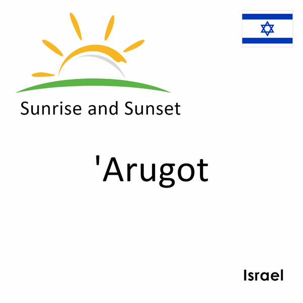 Sunrise and sunset times for 'Arugot, Israel