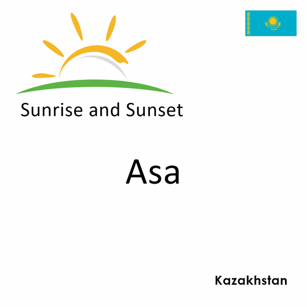 Sunrise and sunset times for Asa, Kazakhstan