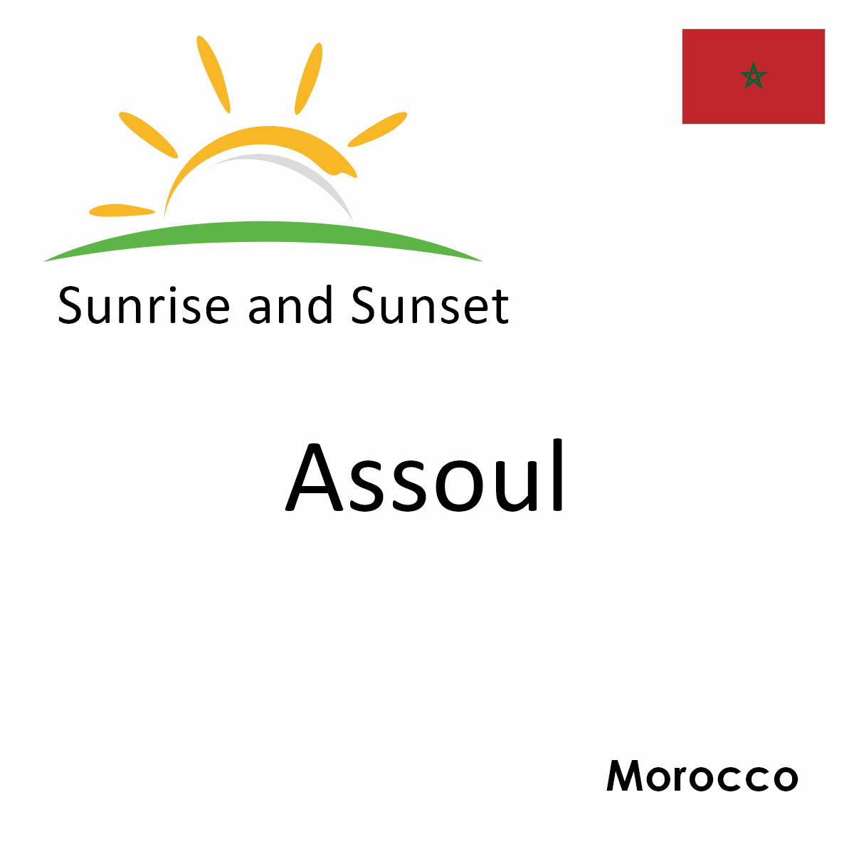 Sunrise and Sunset Times in Assoul, Morocco
