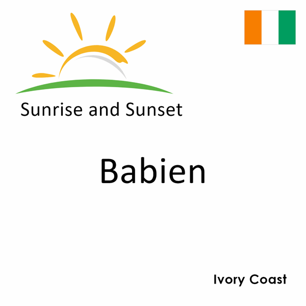 Sunrise and sunset times for Babien, Ivory Coast