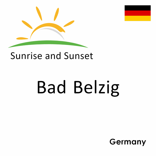 Sunrise and sunset times for Bad Belzig, Germany