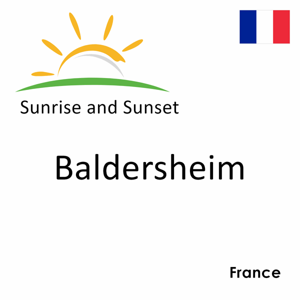 Sunrise and sunset times for Baldersheim, France