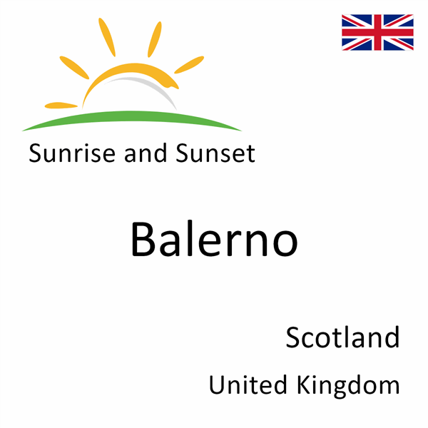 Sunrise and sunset times for Balerno, Scotland, United Kingdom