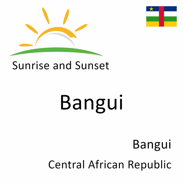 Sunrise and sunset times for Bangui, Bangui, Central African Republic