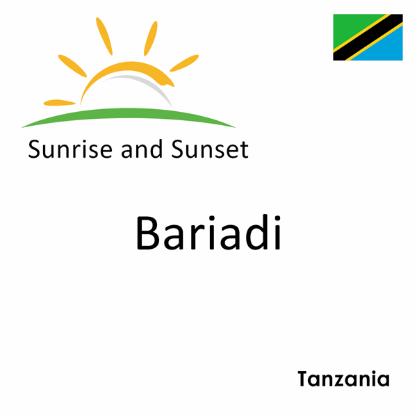 Sunrise and sunset times for Bariadi, Tanzania