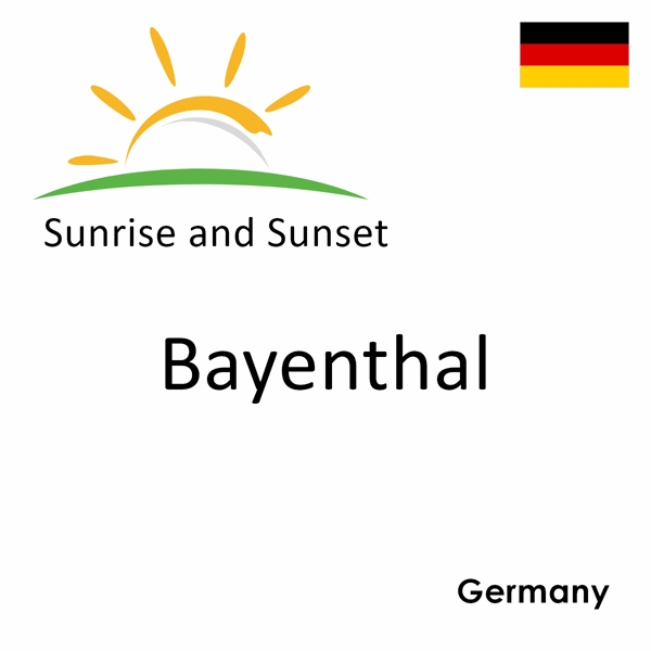 Sunrise and sunset times for Bayenthal, Germany