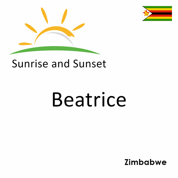 Sunrise and sunset times for Beatrice, Zimbabwe