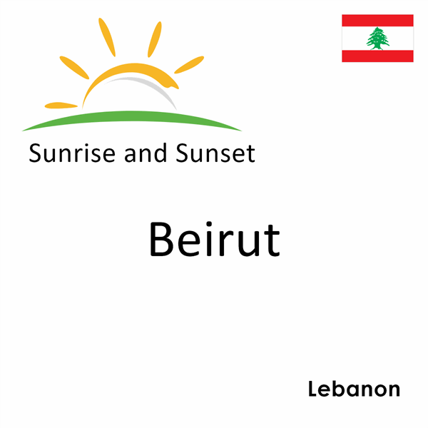 Sunrise and sunset times for Beirut, Lebanon