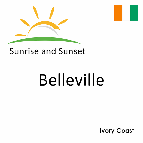 Sunrise and sunset times for Belleville, Ivory Coast