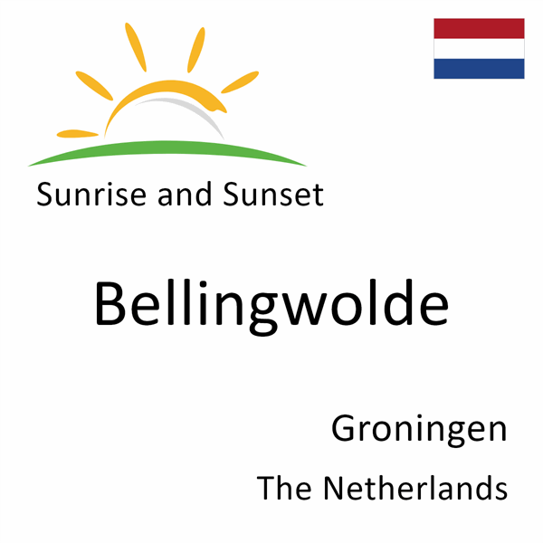Sunrise and sunset times for Bellingwolde, Groningen, The Netherlands