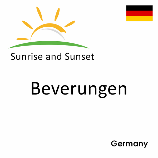 Sunrise and sunset times for Beverungen, Germany