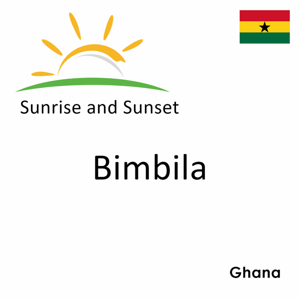 Sunrise and sunset times for Bimbila, Ghana
