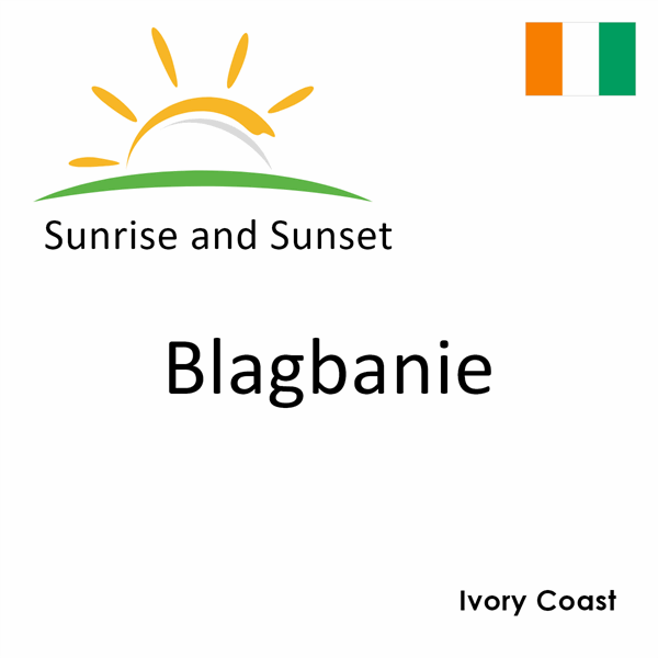 Sunrise and sunset times for Blagbanie, Ivory Coast