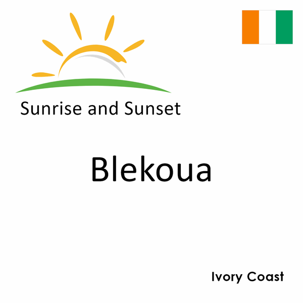 Sunrise and sunset times for Blekoua, Ivory Coast