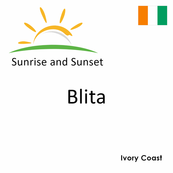 Sunrise and sunset times for Blita, Ivory Coast