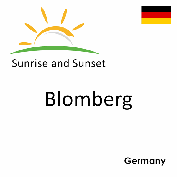 Sunrise and sunset times for Blomberg, Germany
